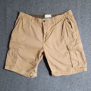 Cactus Man Ricky Singh Mens 36 Cargo Shorts 9" Inseam Tan Khaki Hiking Fishing